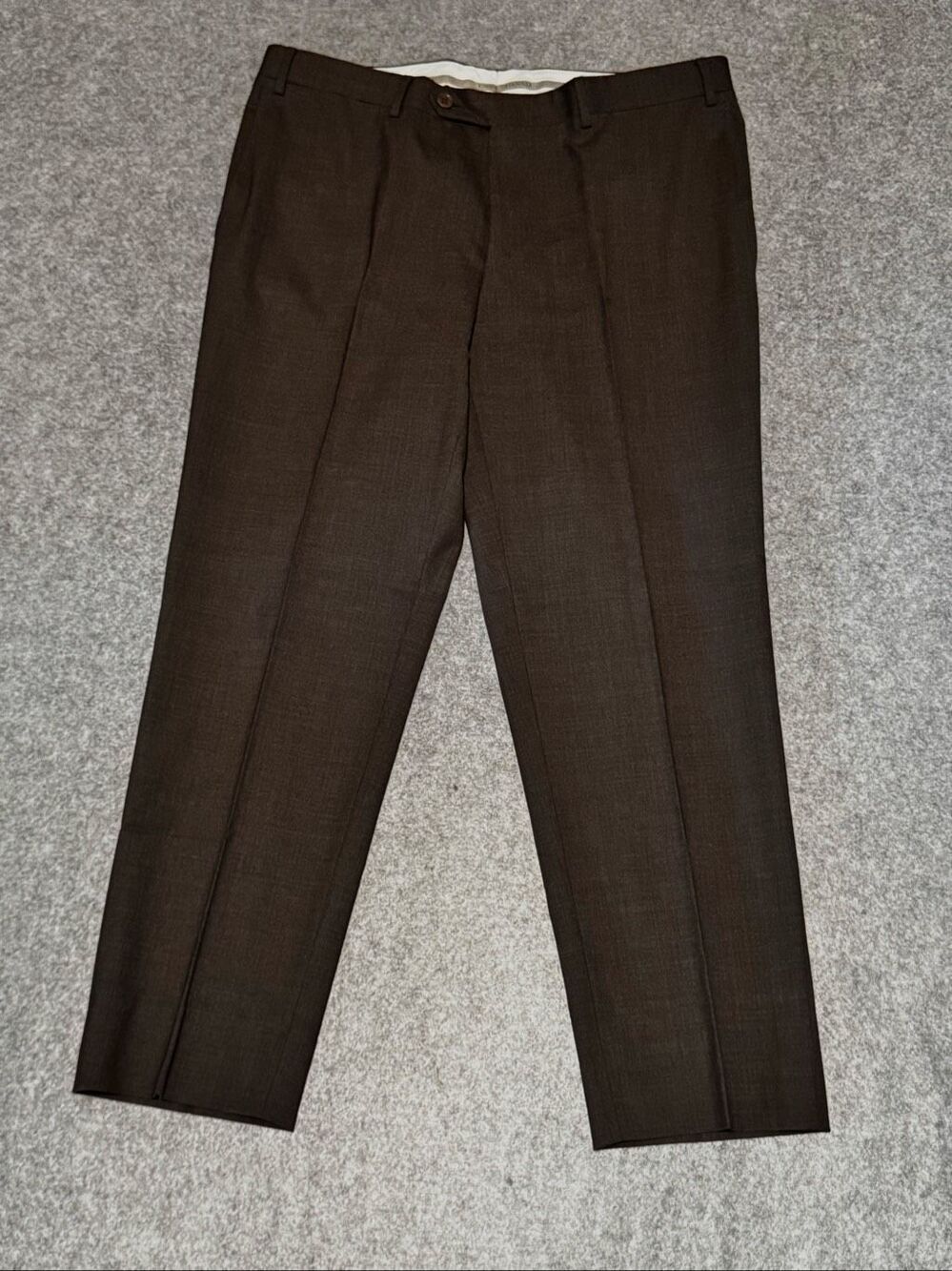Canali wool Flat Front Dress Pants. Brown. Size 36